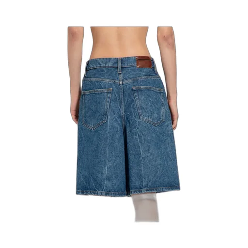 Belt-Loop Denim Shorts