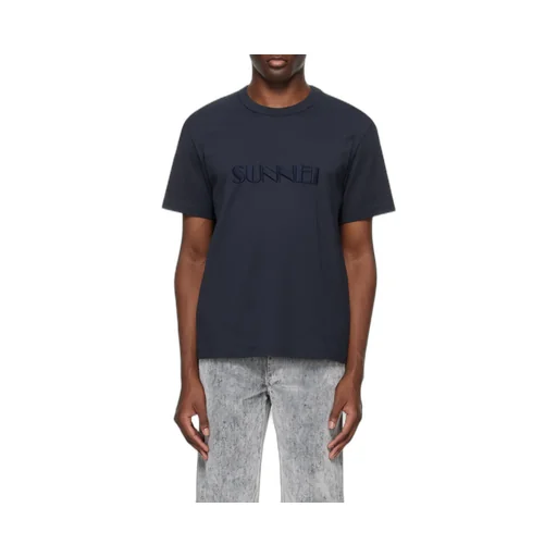 Sunnei Logo Embroidered Crewneck T-Shirt