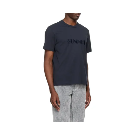 Sunnei Logo Embroidered Crewneck T-Shirt