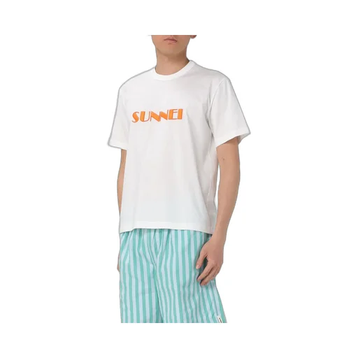 Sunnei Logo Embroidered Crewneck T-Shirt