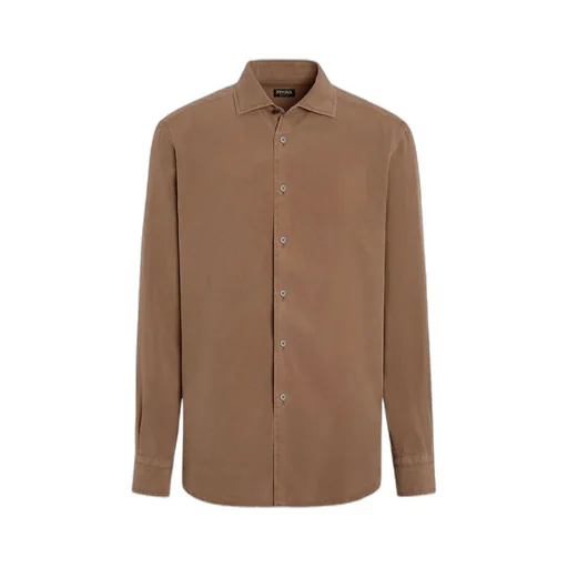 Zegna Straight Hem Regular Fit Shirt