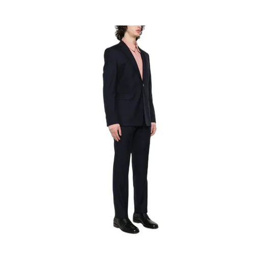 Long-Sleeved Coat Belt Ring Trousers Suit