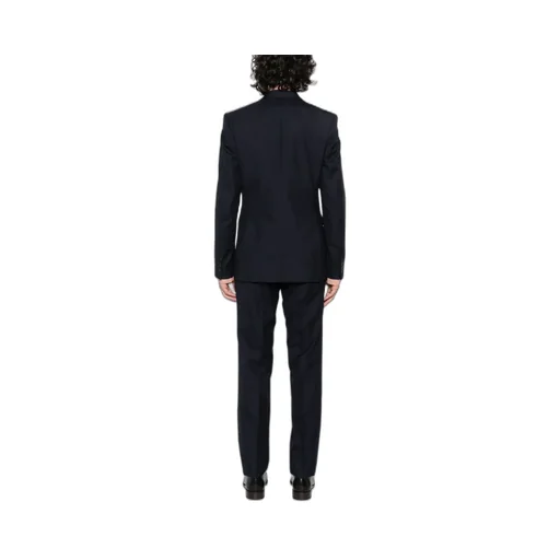 Long-Sleeved Coat Belt Ring Trousers Suit