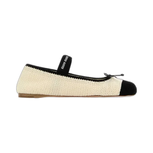 Miu Miu Crochet Two-Toned Ballerina Flats