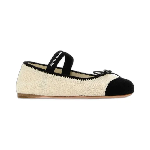 Miu Miu Crochet Two-Toned Ballerina Flats