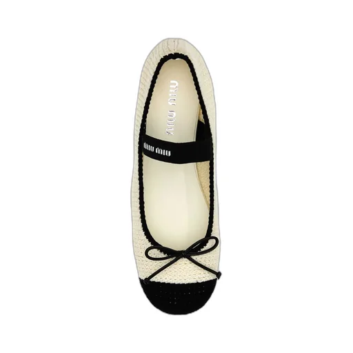 Miu Miu Crochet Two-Toned Ballerina Flats
