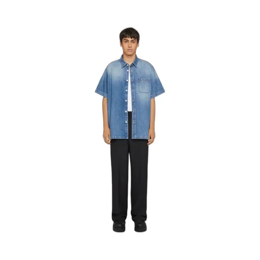 Givenchy Logo Embroidered Denim Shirt