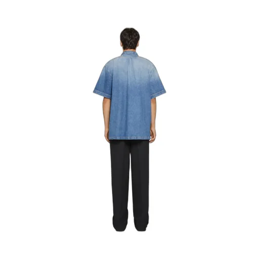 Givenchy Logo Embroidered Denim Shirt
