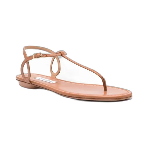 Aquazzura Buckle Detailed Open Toe Sandals