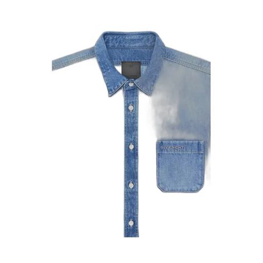 Givenchy Logo Embroidered Denim Shirt