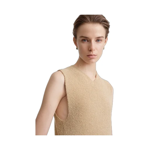 V-Neck Terry-Cloth Vest