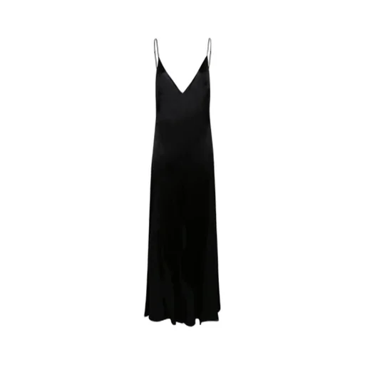Elisabetta Franchi V-Neck Satin Maxi Dress