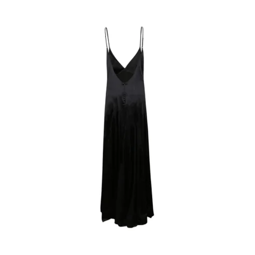 Elisabetta Franchi V-Neck Satin Maxi Dress