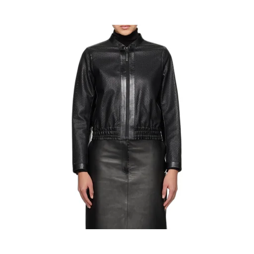 Noelia Zippered Leather Jacket