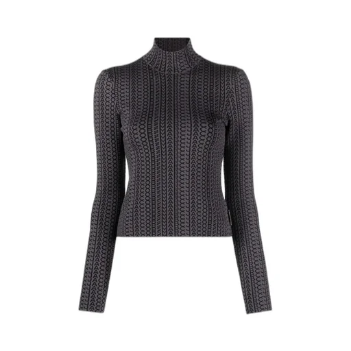 Rib Knitted Turtleneck Pullover
