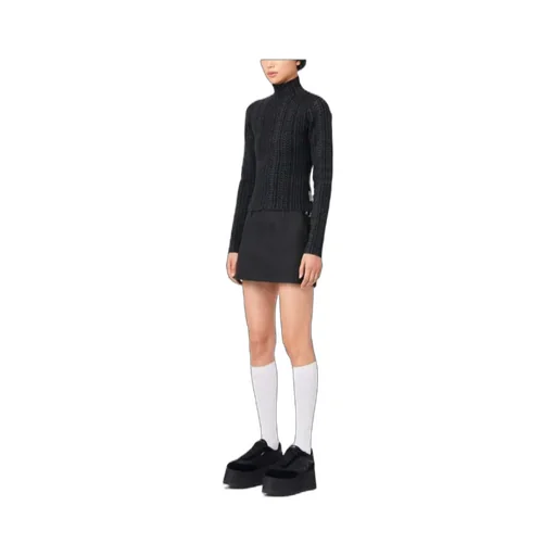 Rib Knitted Turtleneck Pullover