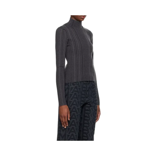 Rib Knitted Turtleneck Pullover