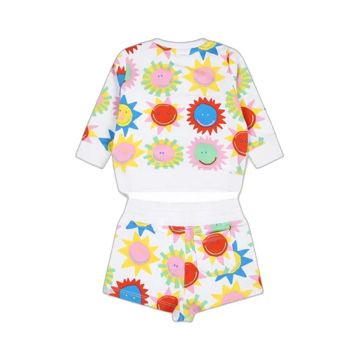 Pattern Sweatshirt And Shorts Suit