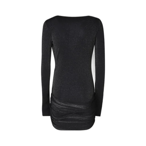 Rev Crossover V Neck Draped Dress