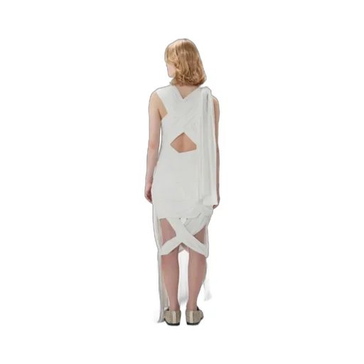Draped Wrap Midi Dress