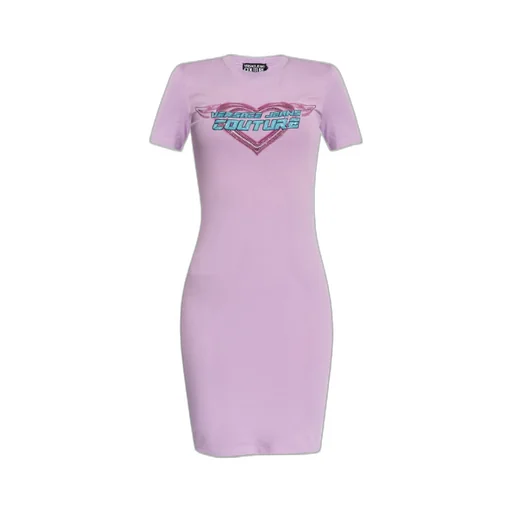 Versace Jeans Couture Embellished Short-Sleeved Mini Dress