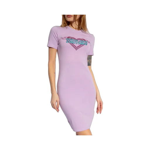 Versace Jeans Couture Embellished Short-Sleeved Mini Dress