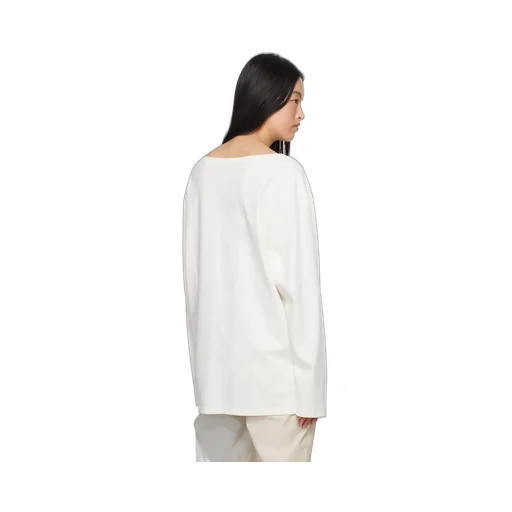 Wide Neck Long-Sleeved T-Shirt