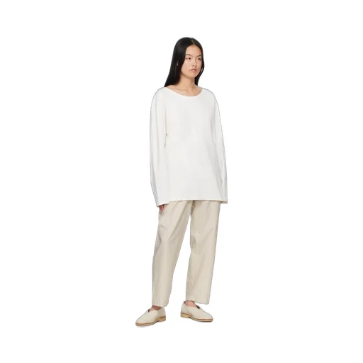 Wide Neck Long-Sleeved T-Shirt