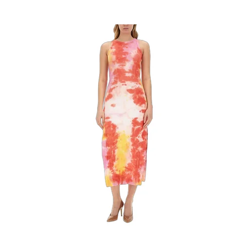 Msgm Tie-Dye Sleeveless Midi Dress