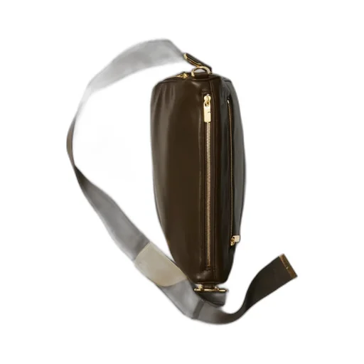 Medium Shield Leather Messenger Bag