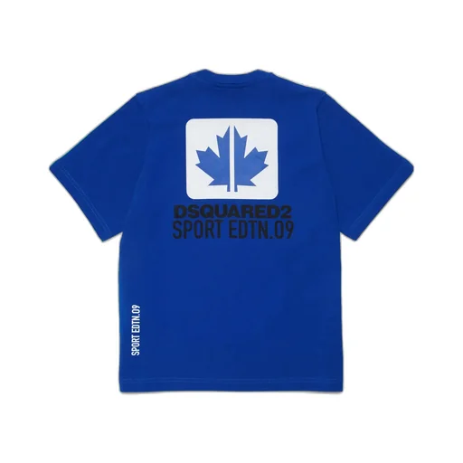 Dsquared2 Kids Logo-Printed Two-Toned Crewneck T-Shirt