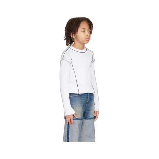 Round-Collar Pin-Pleated Sweater