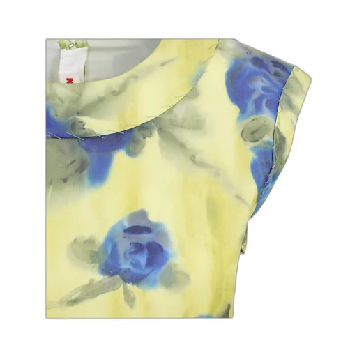 Floral-Print Taffeta Top