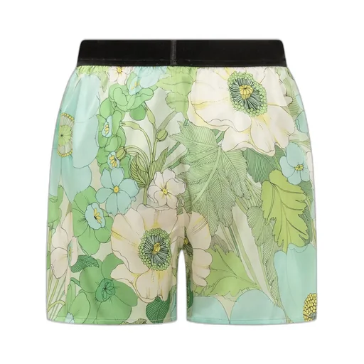 Logo-Waistband Floral-Print Shorts