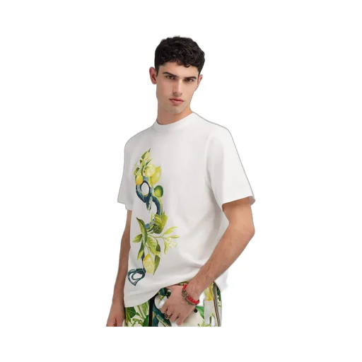Lemon And Snake-Print T-Shirt