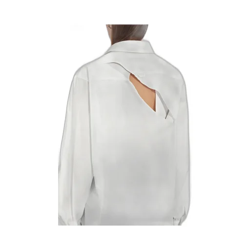 Mm6 Maison Margiela Cut Out Detailed Buttoned Shirt