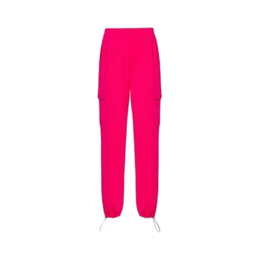 Straight-Leg Crepe Cargo Trousers