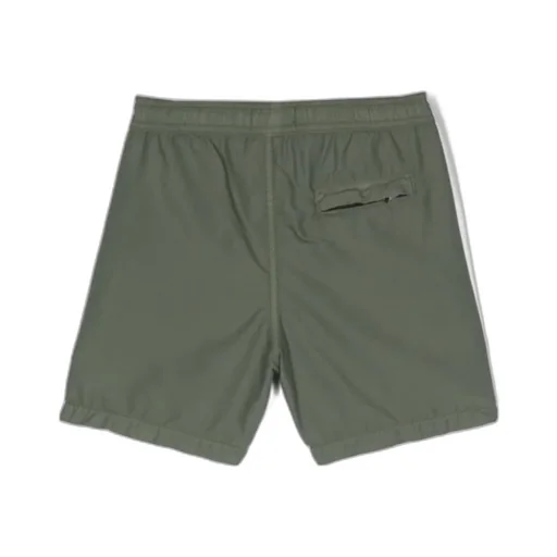 Stone Island Junior Compass-Motif Jersey Swim Shorts