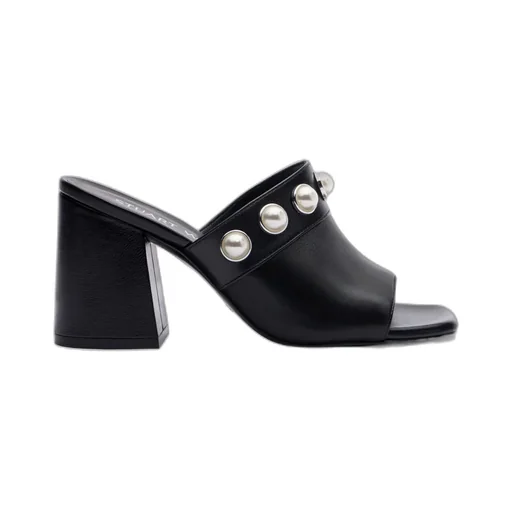 Square-Headed High-Heeled Slippers
