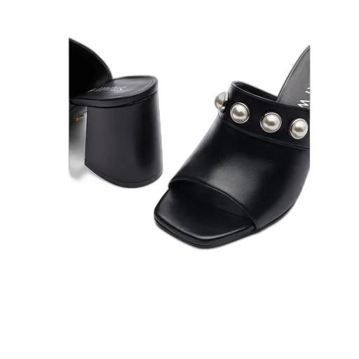 Square-Headed High-Heeled Slippers