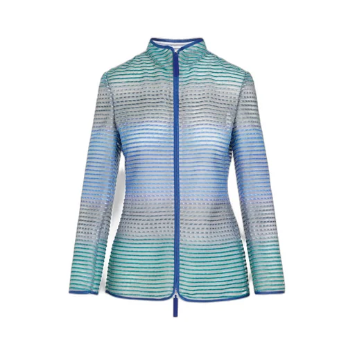 Semi-Sheer Striped Jacket