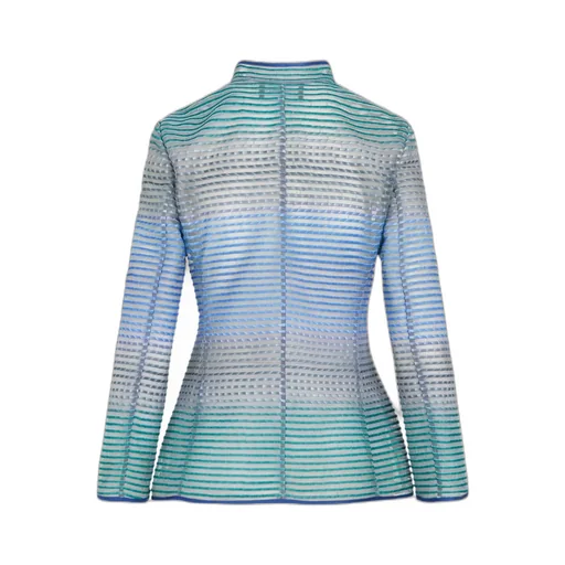Semi-Sheer Striped Jacket