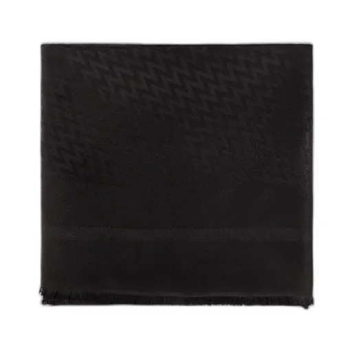 Lanvin Logo-Jacquard Frayed Edge Scarf