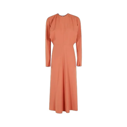 Round-Collar Long-Sleeved Dress