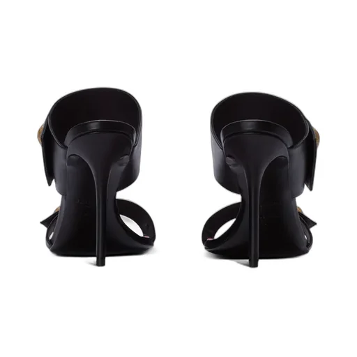 Balmain Square Toe Heeled Mules