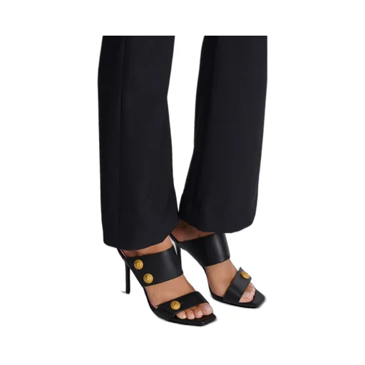 Balmain Square Toe Heeled Mules