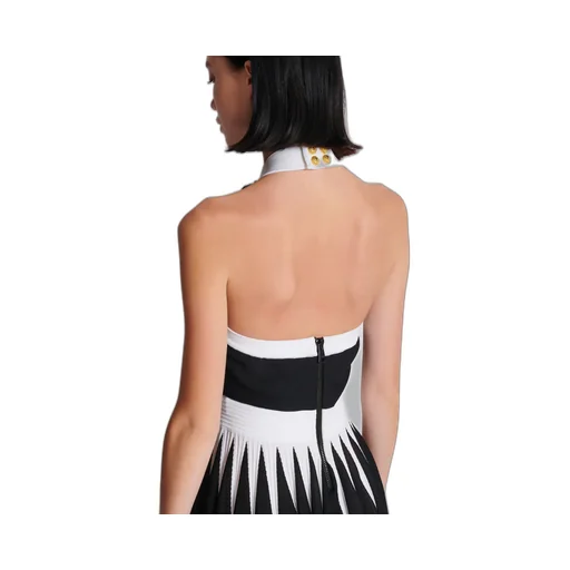 Balmain Rose Detailed Mini Dress