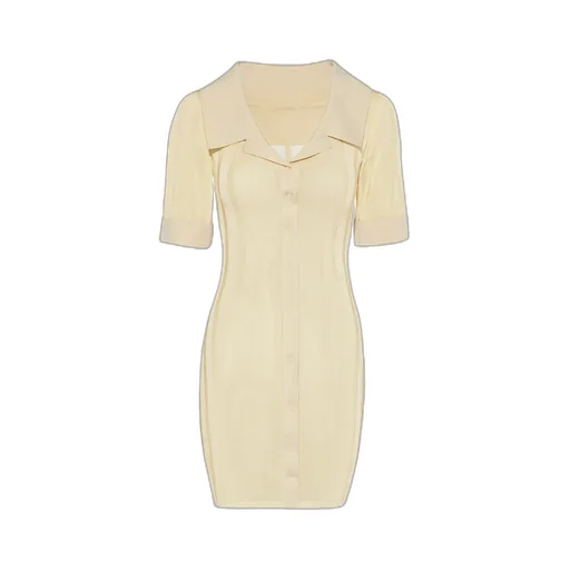Mini Knitted Shirt Dress