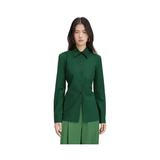 A Shirt With A Pointed Collar And A Bare Back