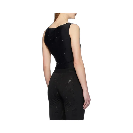 Versace Jeans Couture Logo Buckle Cut-Out Bodysuit